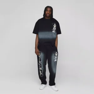 Oversized Worldwide Cross Zip Hooded Short Tracksuit